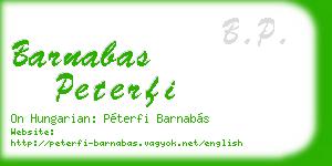 barnabas peterfi business card